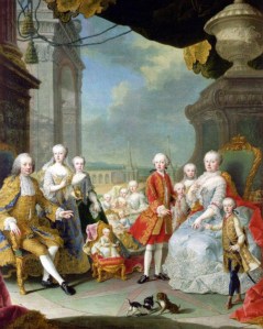 Maria Theresa and Her Family on the Terrace of Schonbrunn Palace, by Martin van Meytens, c. 1755