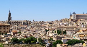 View of the walled city Toledo today
