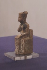 Pharoah Khufu, reigm 2,589-2,2,56 BCE, whose only surviving statue is 3" tall, is thought to be the Pharoah who commissioned the Great Pyramid.